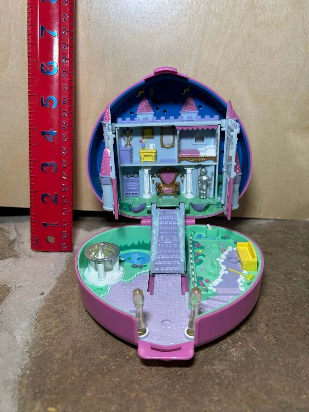 Vintage 1992 Bluebird Polly Pocket Starlight Castle Pink Heart Compact READ